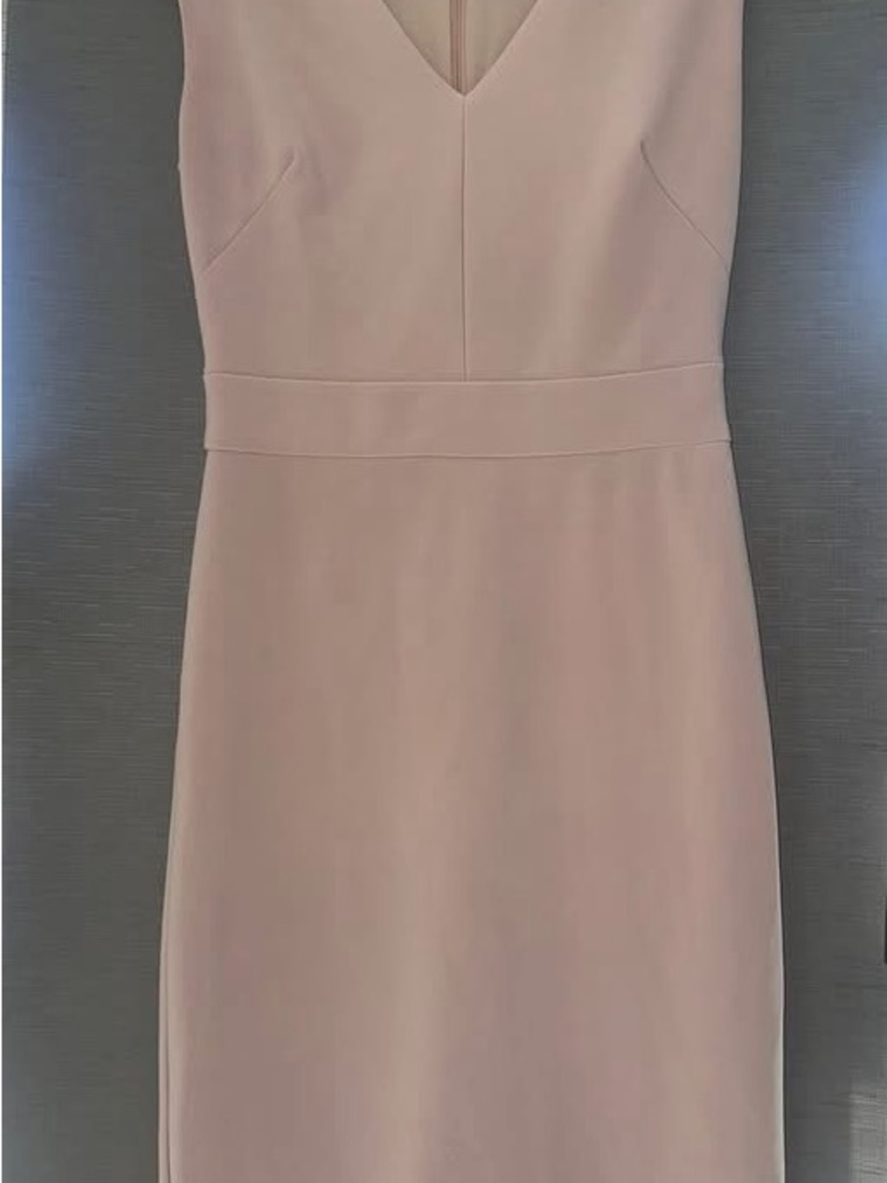 Ralph Lauren Sleeveless V-Neck Sheath Dress in Blush Pink